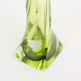 Vintage Belgian crystal glass table lamp by Val Saint Lambert