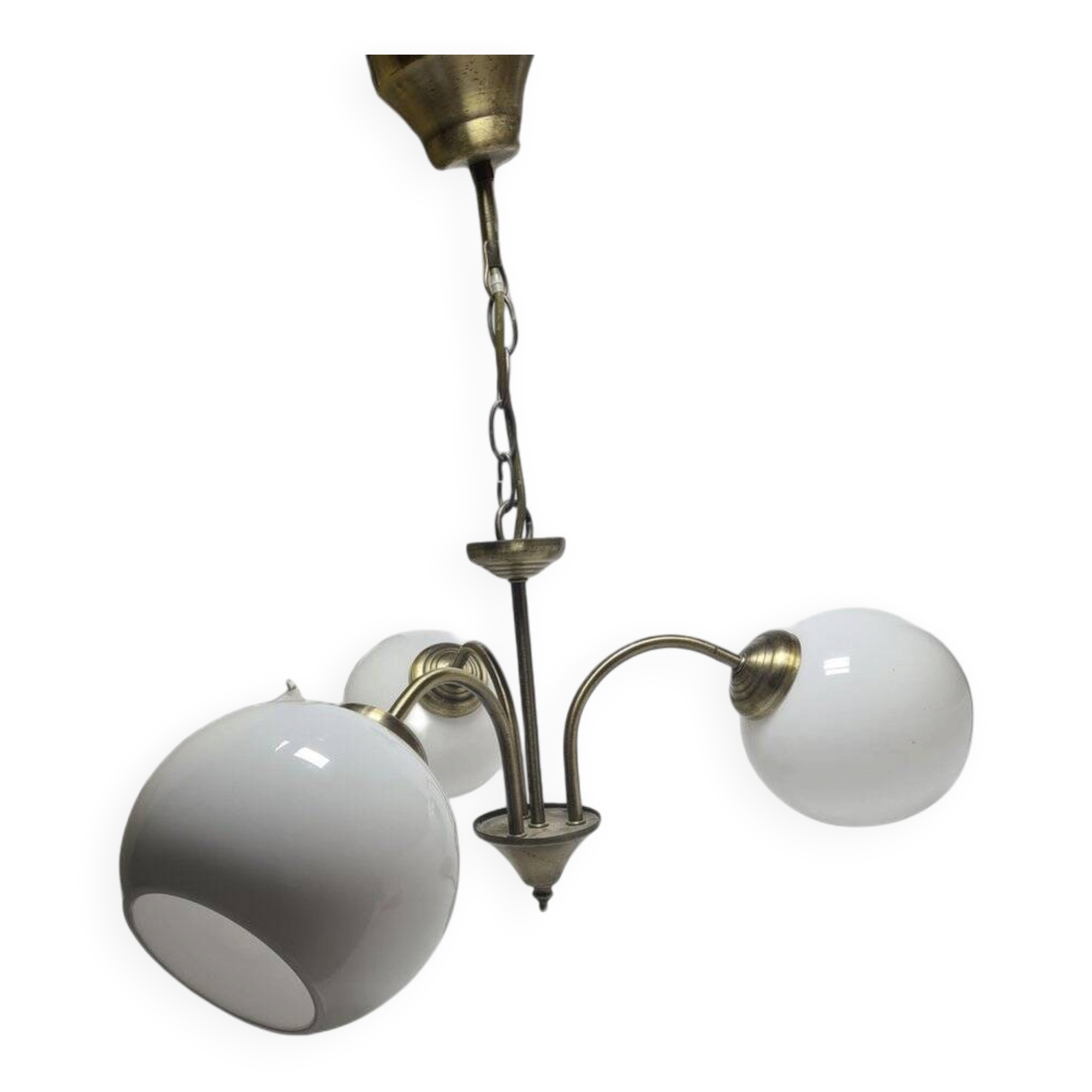 Art Deco glass chandelier, Poland, 1970s