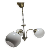 Chandelier en verre Art Déco, Pologne, années 1970