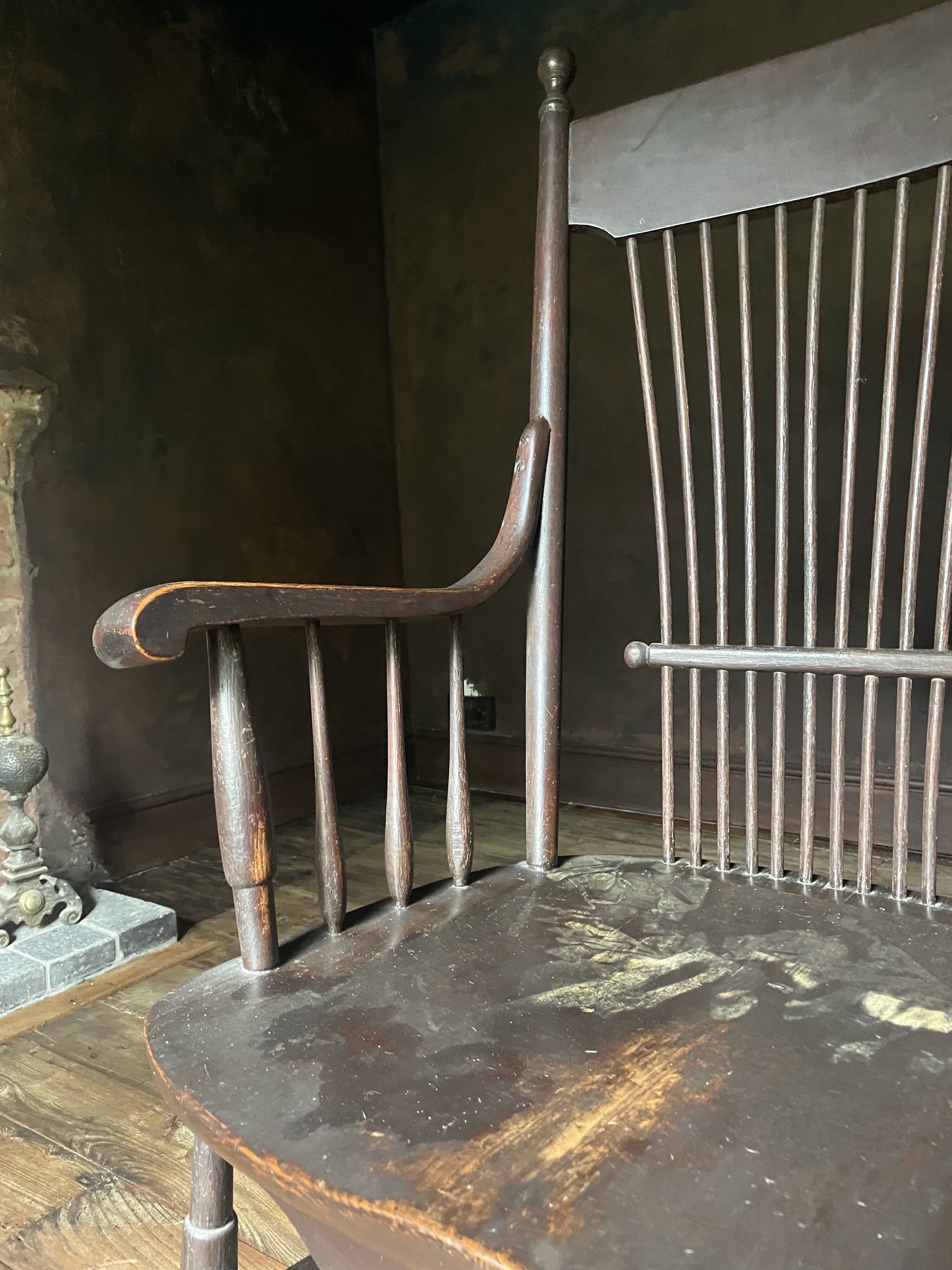 Antique Comb Back Windsor Armchair | Country House Chair | Primitive Folk F