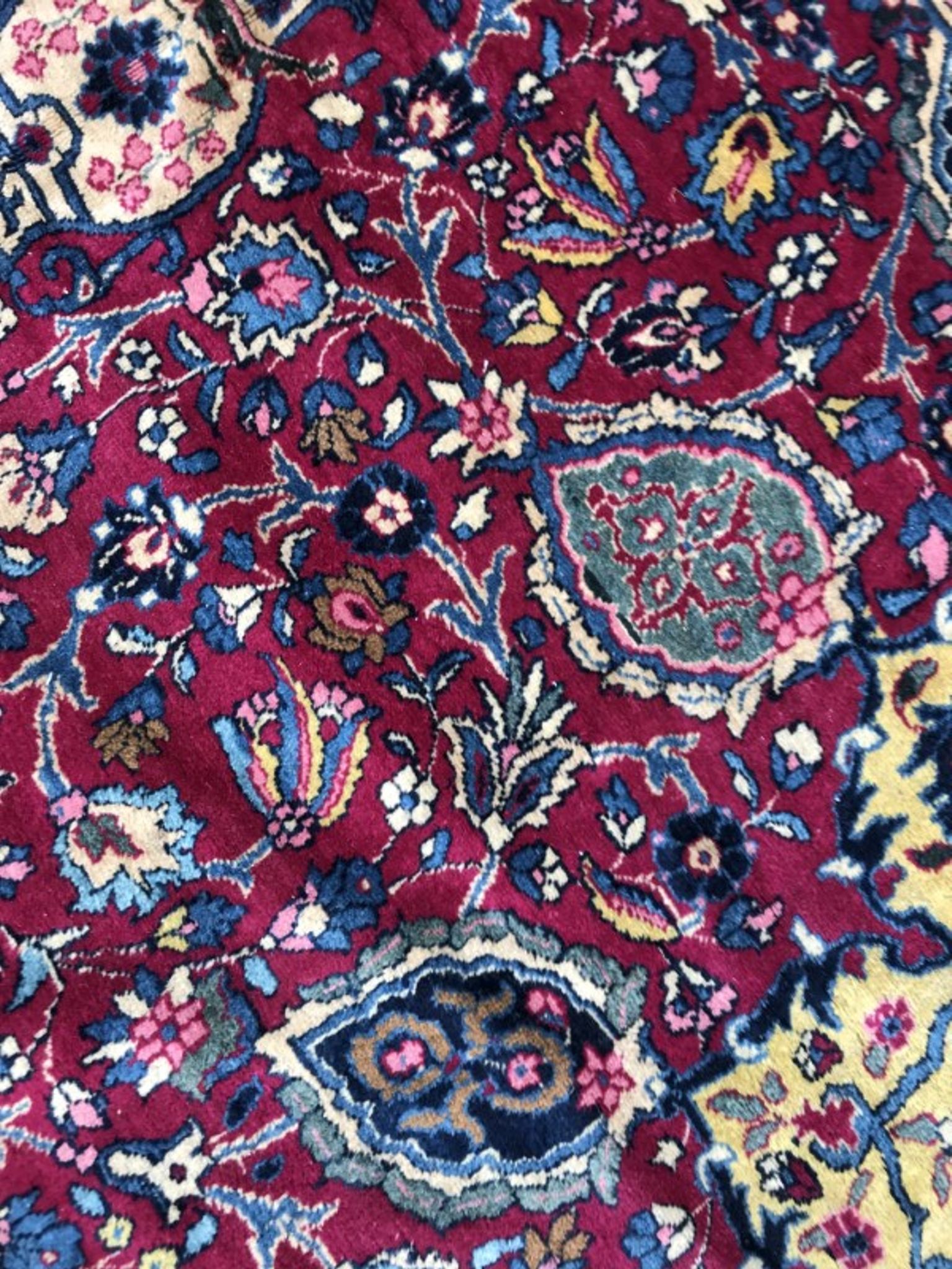 Splendid big old carpet Persian Kirman end handmade 325 X 400 CM