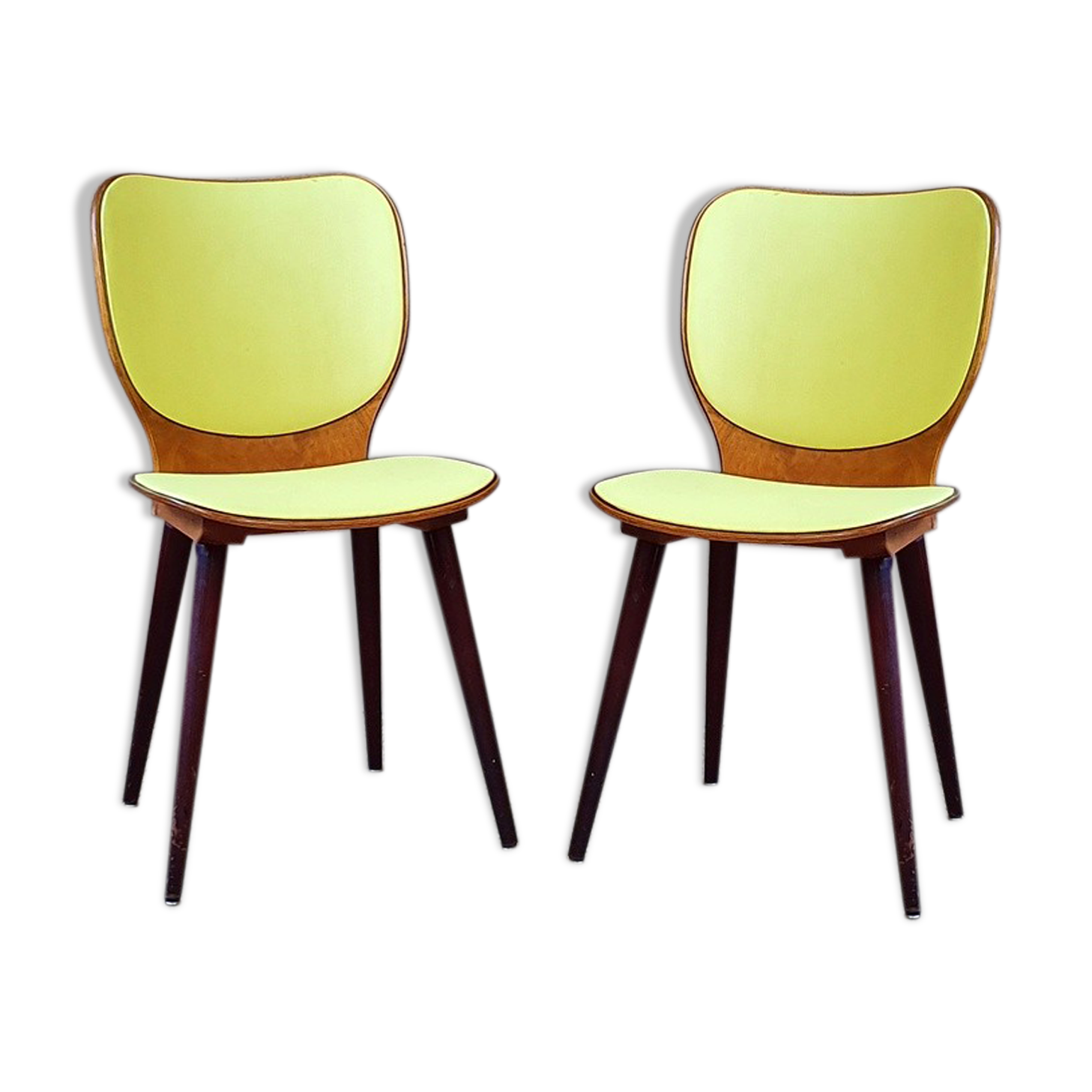Pair of bistro chairs Baumann 800 Max Bill 50s