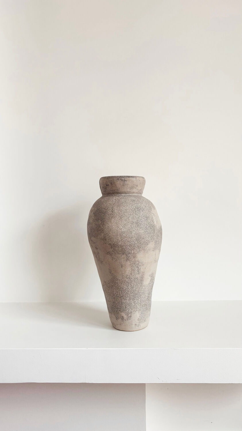 Cracked ceramic vase