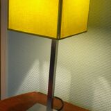 Lamp Stéphane Davidts Faras model, satin chrome, almond green lampshade - Belgium