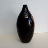 Large black ceramic vase