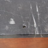 Commode  Louis Philippe en chêne foncé et marbre noir