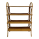 Vintage shelf on legs made of rattan and wood.