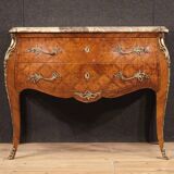 French inlaid Louis XV style chest of drawers from 20th century