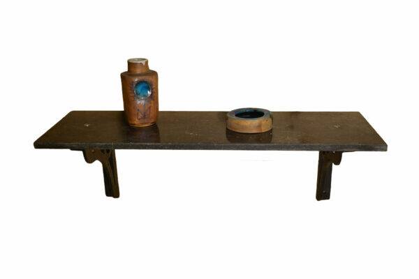 Cast iron and blue stone wall console, France, 1950s