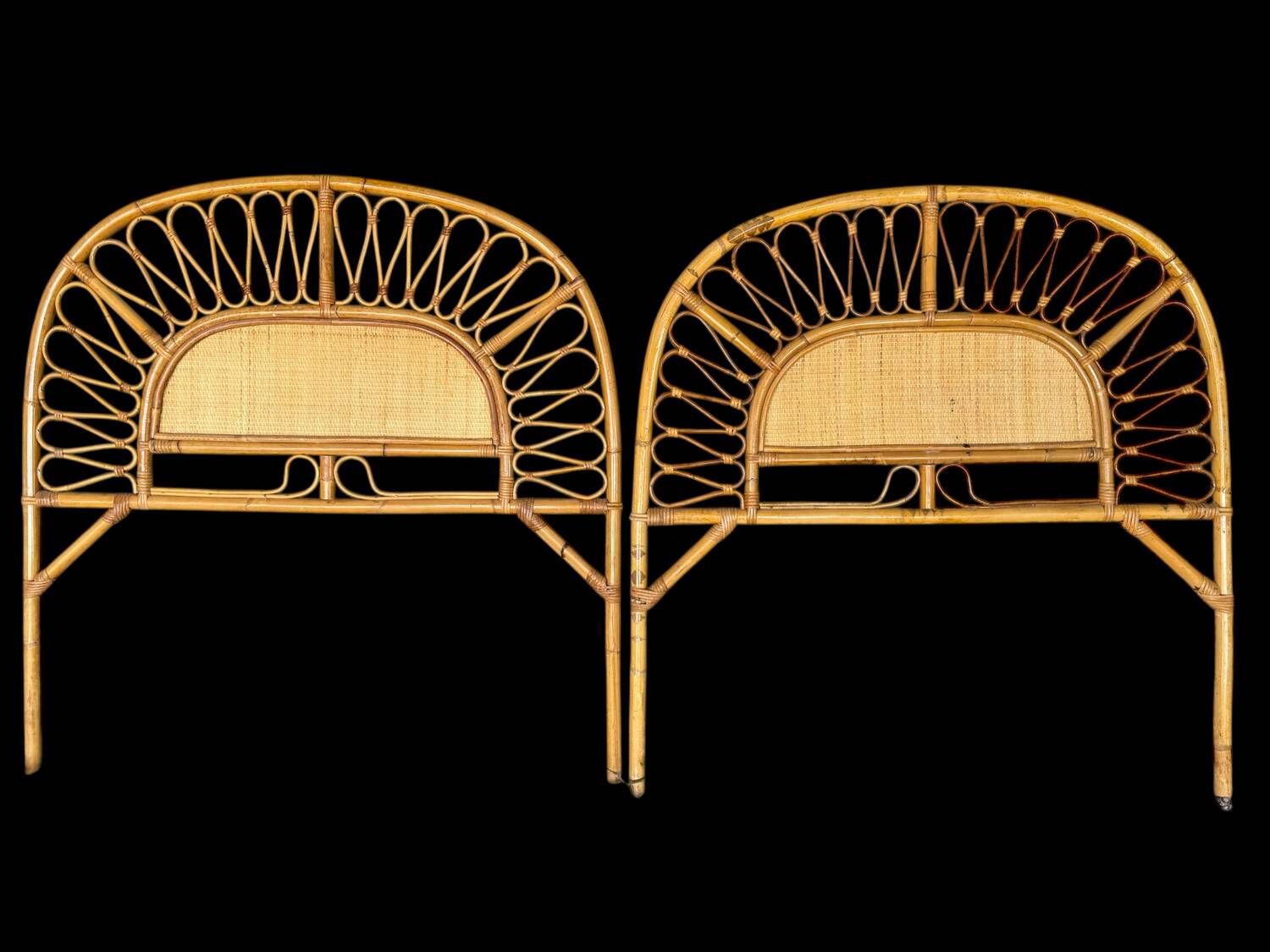 1960s Rattan Headboards from France