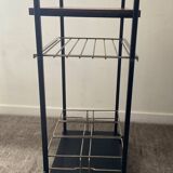 Vintage teak and metal bar trolley