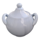 Pastel blue sugar bowl Sarreguemines France
