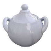 Pastel blue sugar bowl Sarreguemines France