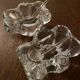 Pair of blown crystal salt shakers – Daum France – 1950s/1970s