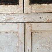 Buffet, vaisselier en bois patiné écru