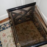 Table basse en rotin noir