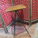 Table platine bois et scoubidou