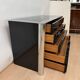 Commode laquée noire en chrome par A. Mosca pour Cinova, Italie, 1969