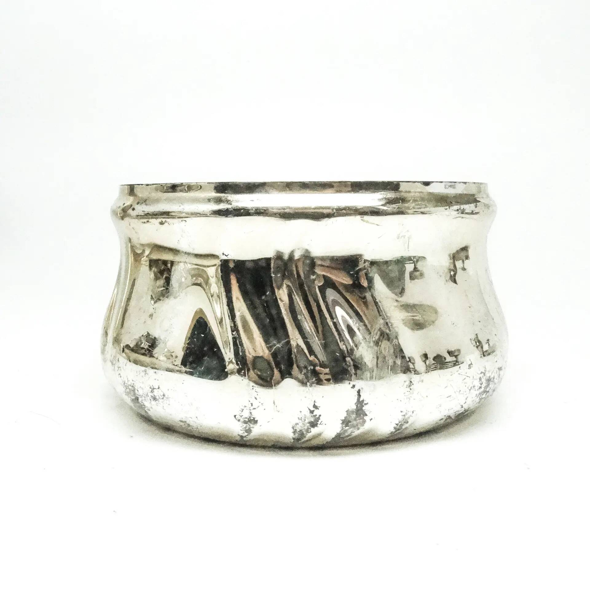 Art Deco sugar bowl, silver-plated brass, Germany, 1950s