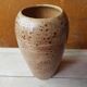 Former ceramic vase marron beige vintage 70s