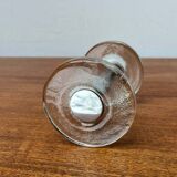 Mid-century modern glass and metal door handle from the space age, Germany, 1960s.