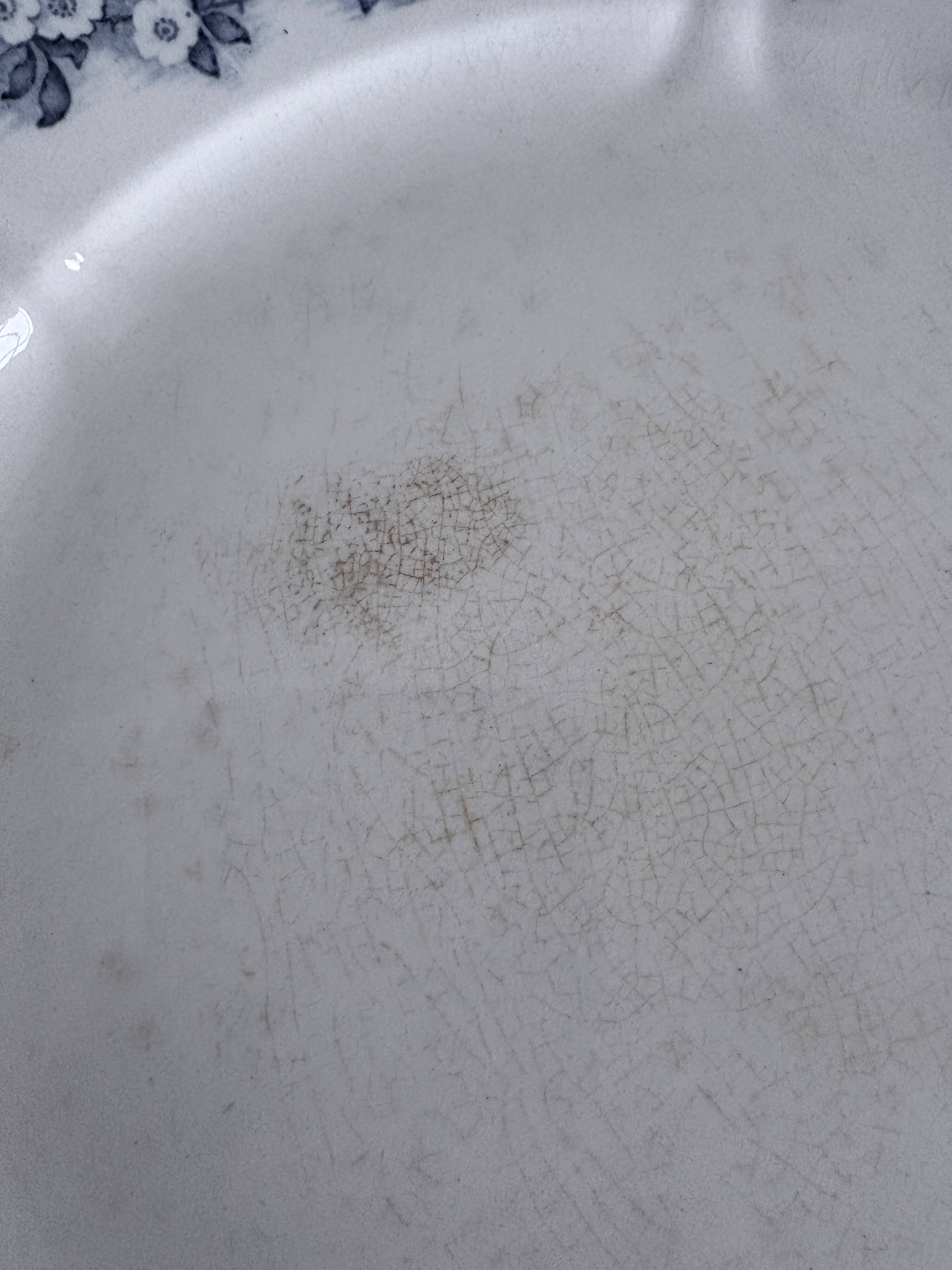 4 antique plates by Franz Anton Mehlem "Anita", antique porcelain