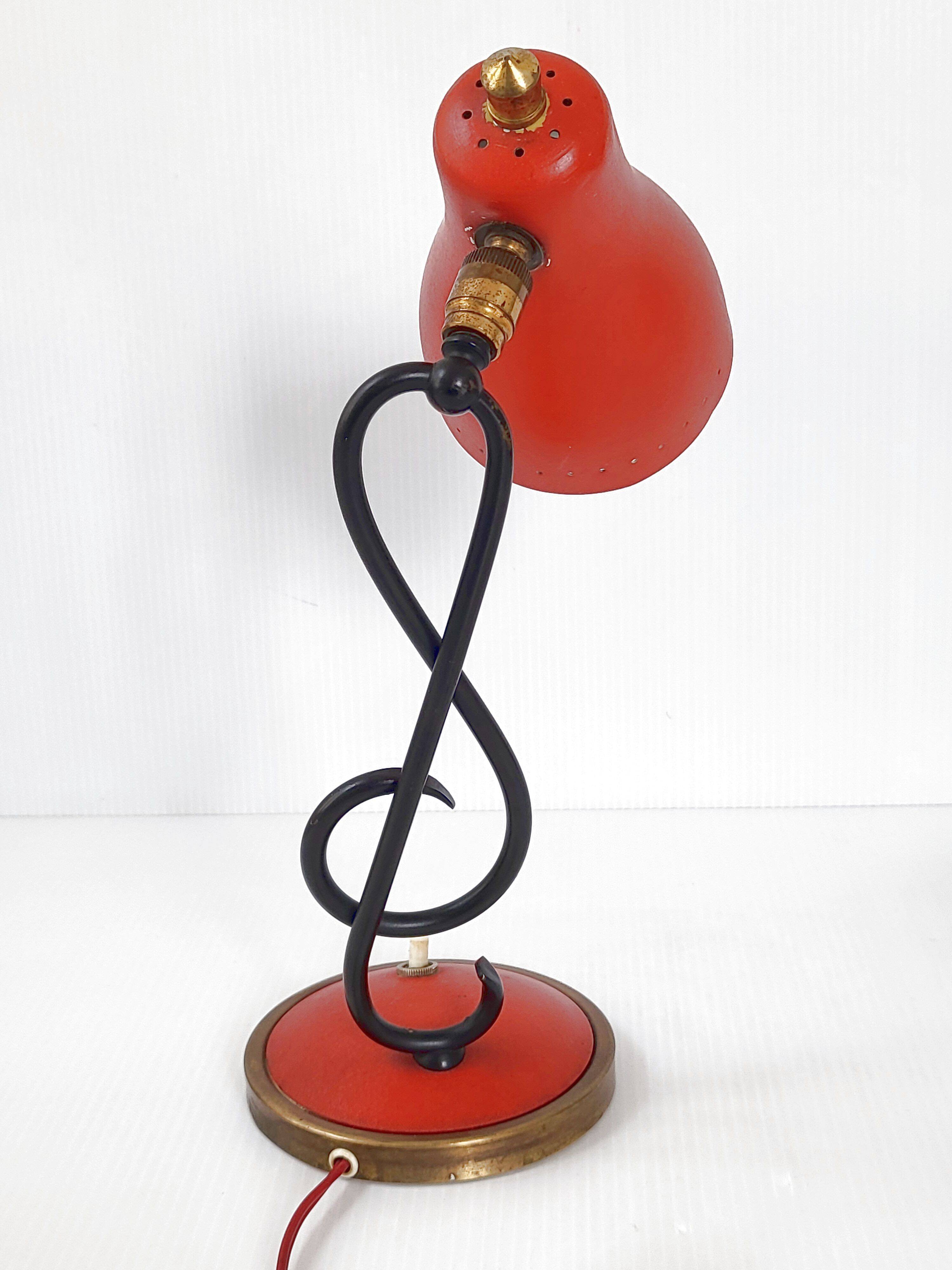 Lampe clé de sol vintage 1950