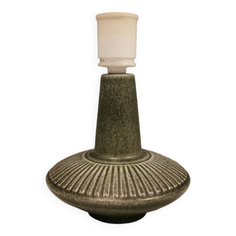 Small table lamp in grey/greenish ceramic, made by Danish Søholm in the 1970s