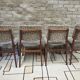 Suite de 4 chaises scandinaves vintage en teck années  1960