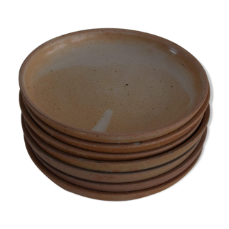 Lot of 6 flat sandstone plates