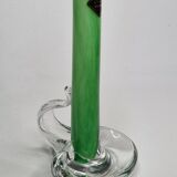 Vase soliflore en cristal, cristallerie de l'Ile de Ré, signé Steiner