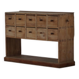 Danish apothecary cabinet in antique pine from the 19th century / Console, 1850–1880s