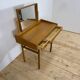 Table de maquillage en teck avec miroir, Danemark 1960