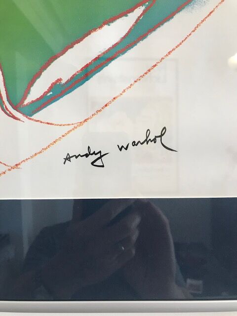 Affiche encadrée Andy Warhol pour Perrier 1983