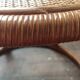 Vintage rattan trundle coffee table