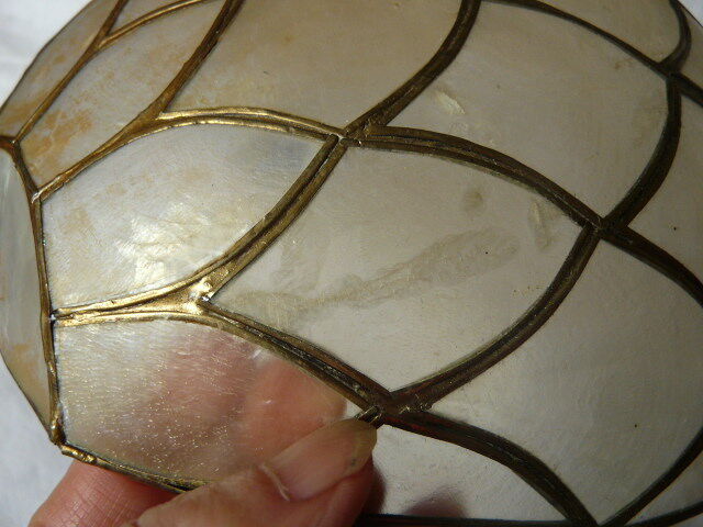 Set of 2 mother-of-pearl wall lamps, 1970s