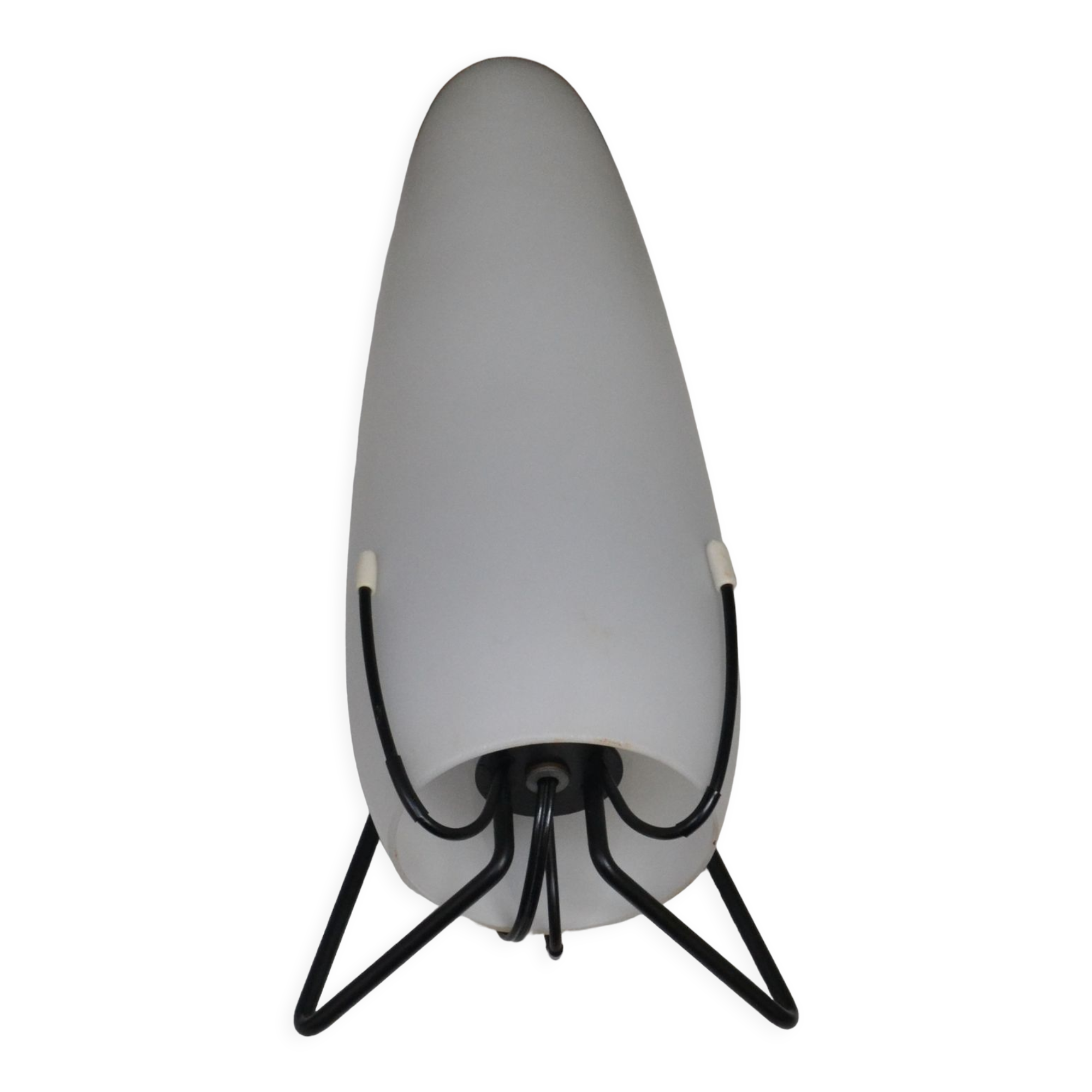 Louis Kalff opaline and metal wall light from the 1950s.