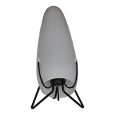 Applique Louis Kalff ogive opaline et métal années 50