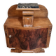 French Art Deco bedside table with a marble top, circa 1930.
