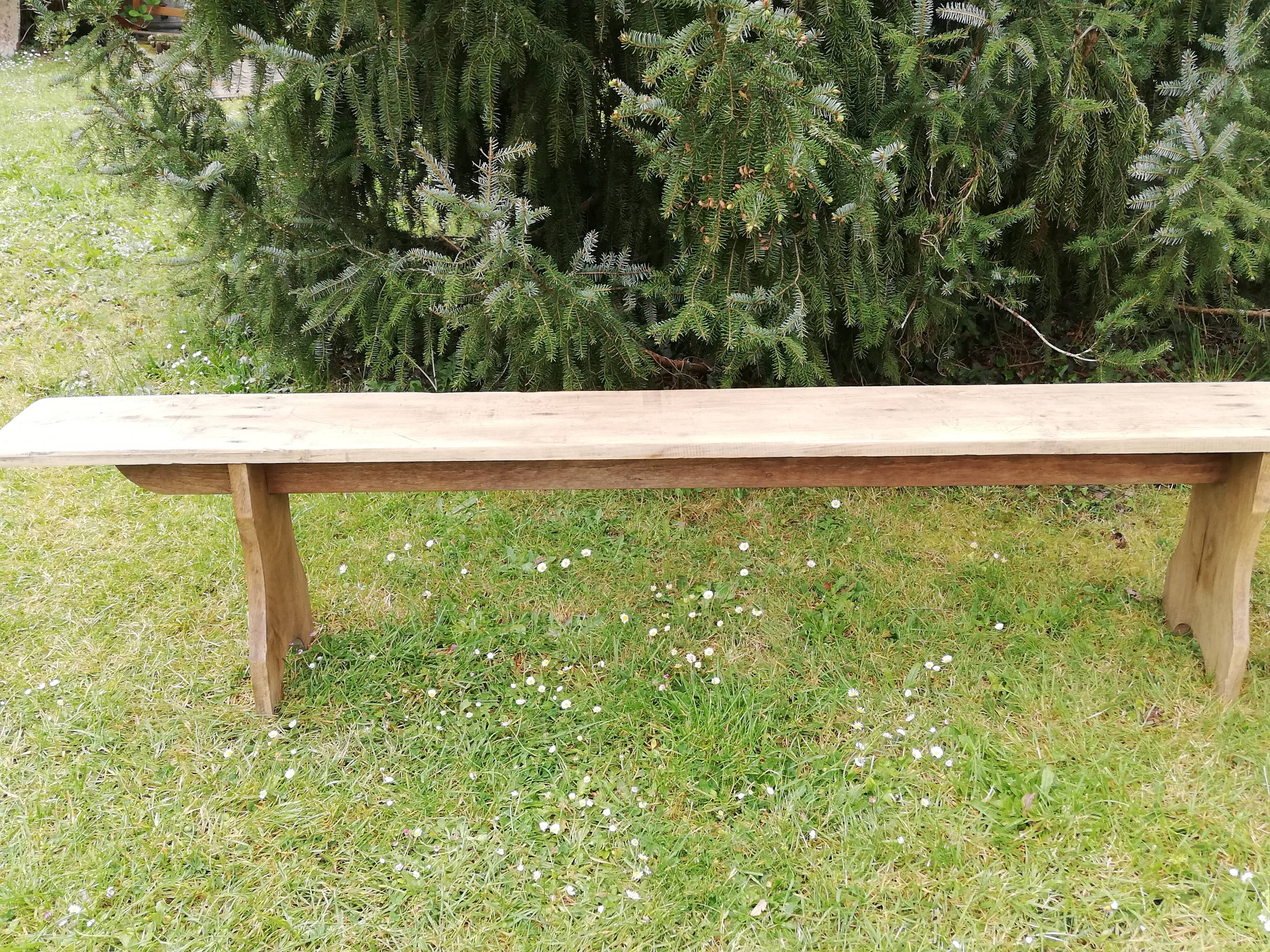Large model oak farmhouse bench
