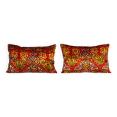 Set of 2 vintage velvet cushion covers 56x33 cm