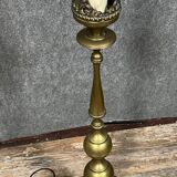 Gilded bronze candlestick mounted as a lamp (electrified to standards)