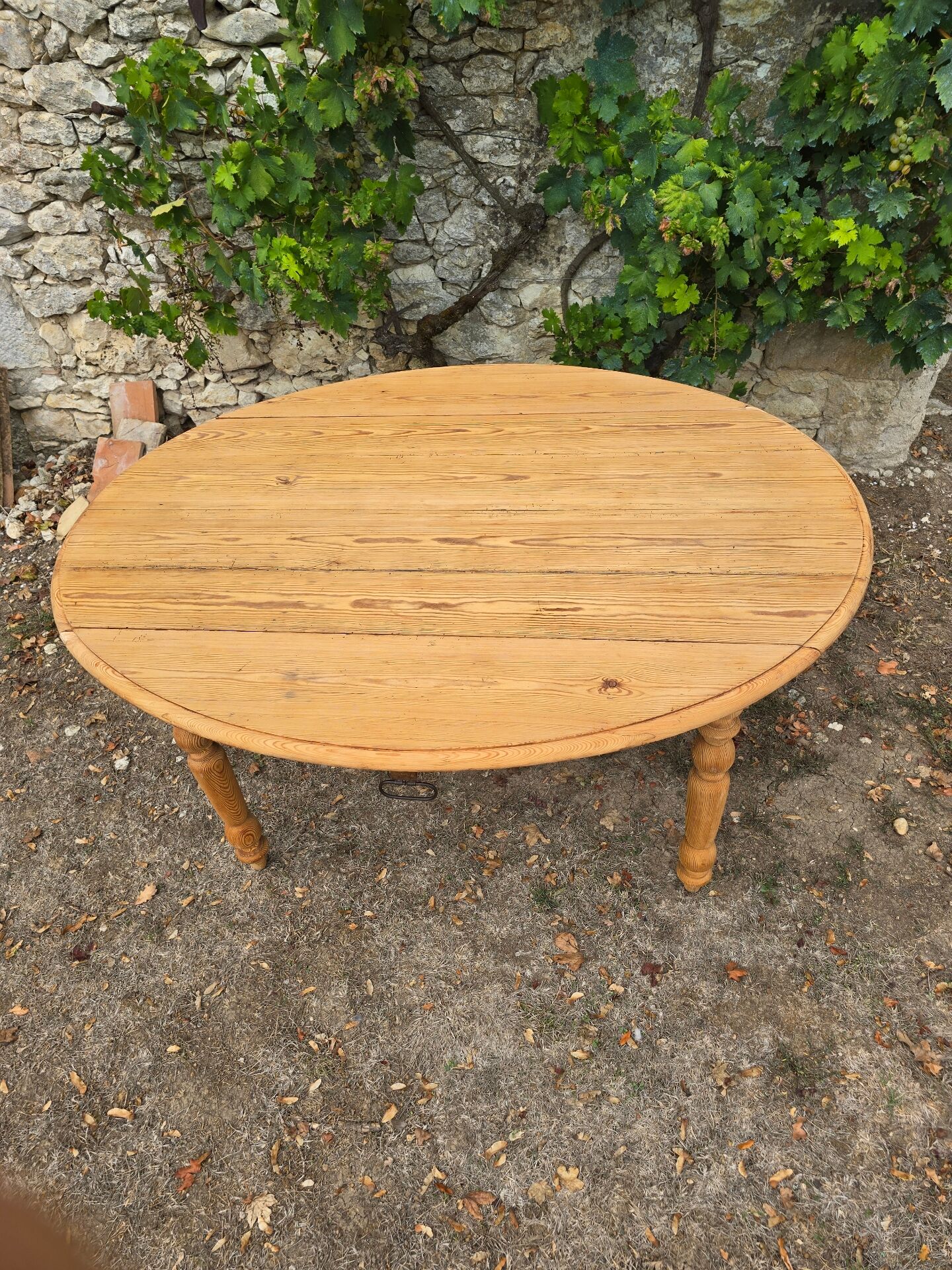 Table à abattants pliable en bois massif brut