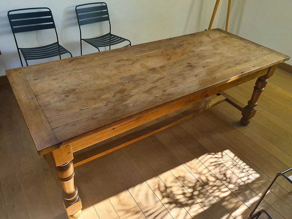 Table ancienne de ferme en chêne 8-10 personnes