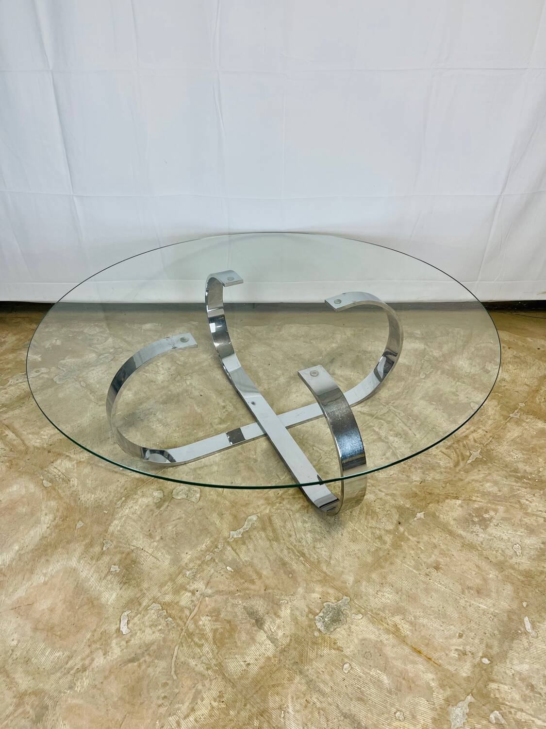 Glass coffee table