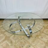 Glass coffee table