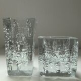 Duo of brutalist vases by Kurt Wokan from the 60s-70s
