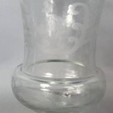 Pair of large antique Medici-shaped vases in engraved blown glass C412