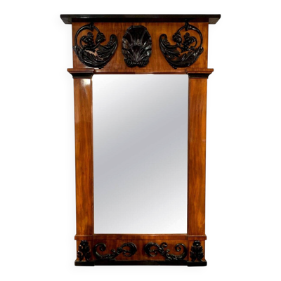 Miroir Empire, Acajou, Décor Sculpté Ébène, Sud de l'Allemagne, vers 1810