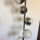 Lampadaire spirale chromé, design 70